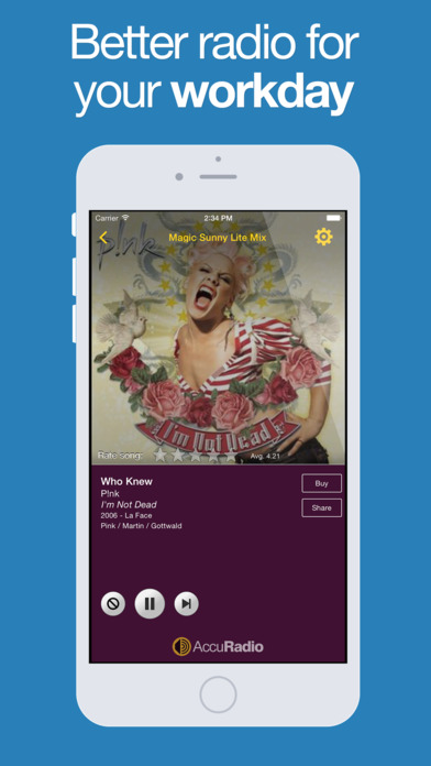 Schermata dell'applicazione tratta dall'Ap Store