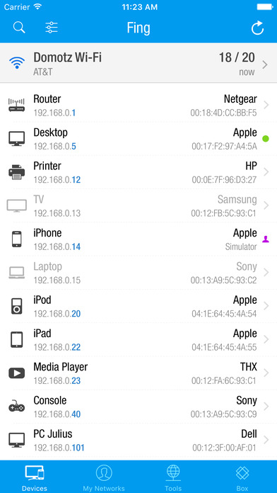 Schermata dell'applicazione tratta dall'Ap Store