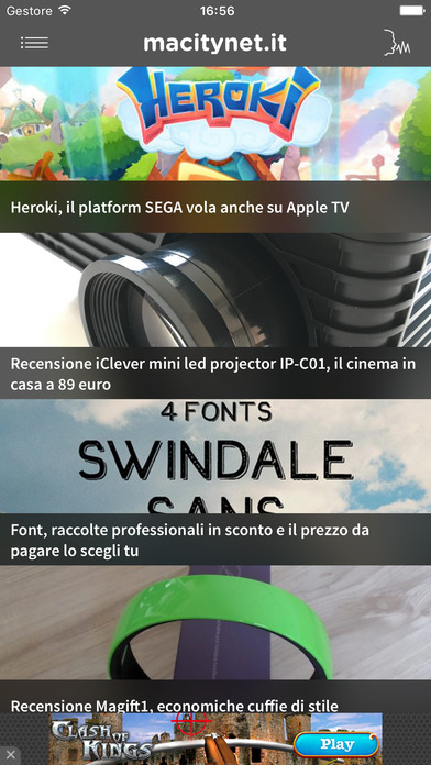 Schermata dell'applicazione tratta dall'Ap Store