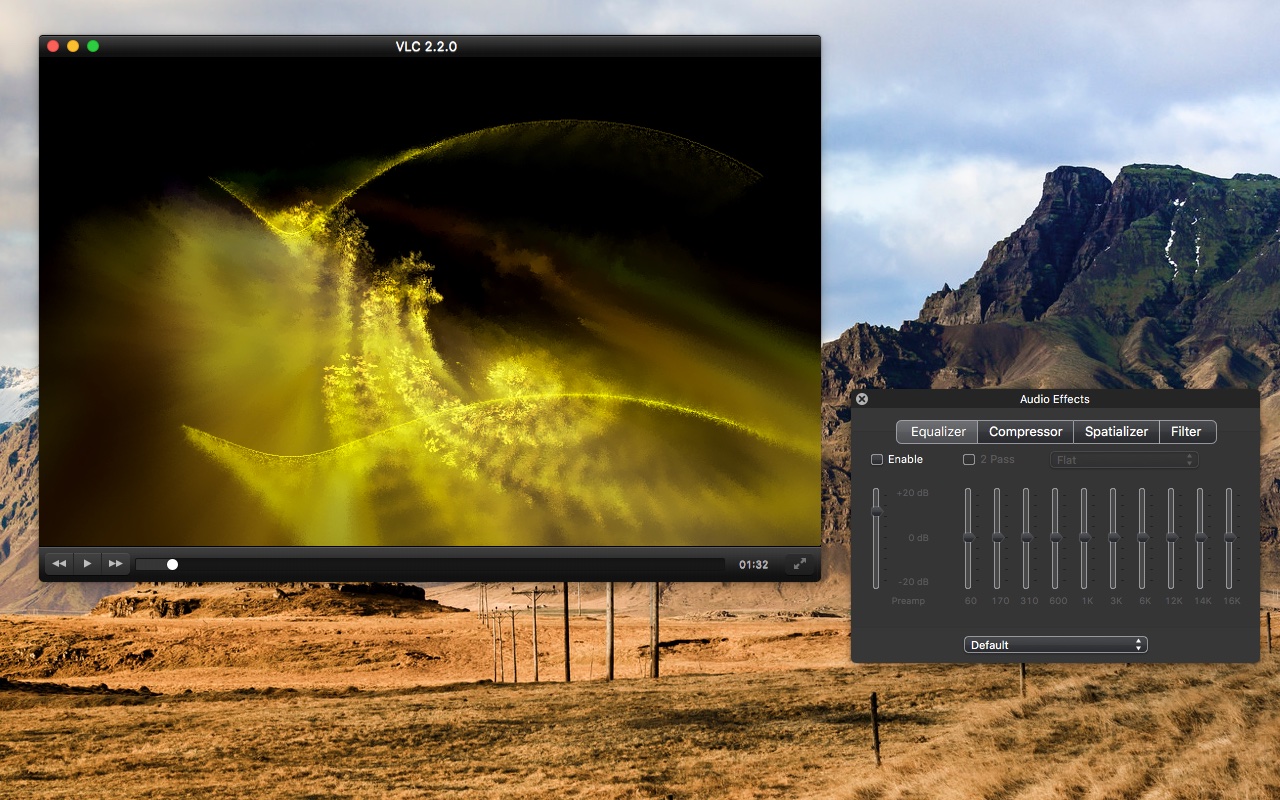 schermata principale di VLC con Mac OS 10