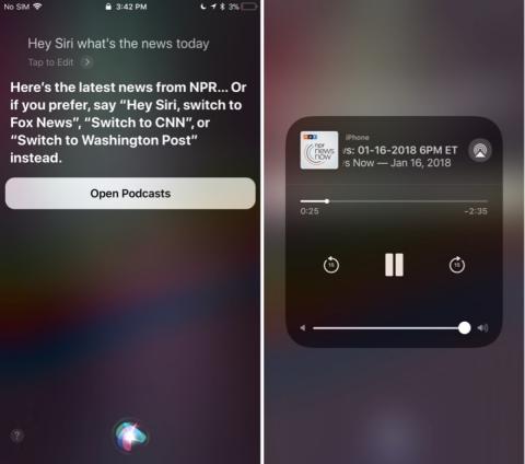 logo di Siri podcast news
