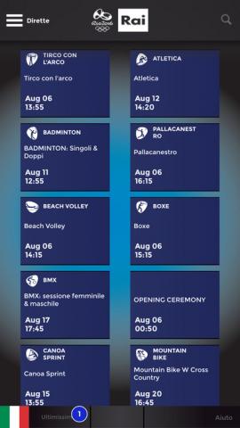 Istantanea app Rio2016, completamente inaccessibile con voiceover