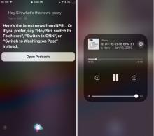 logo di Siri podcast news