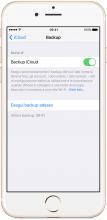 immagine della schermata di setup per iCloud