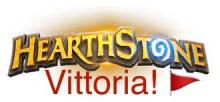 Logo di Hearthstone con la scritta Vittoria!