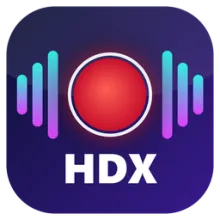 Icona di HDX Recorder: pulsante rosso di registrazione tra barre