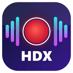 Icona di HDX Recorder: pulsante rosso di registrazione tra barre